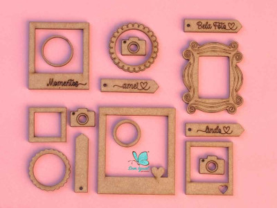 Conjunto de Apliques e Molduras em MDF - Tema Foto