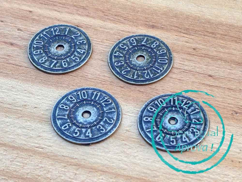 Moldura Relógio pct c/ 4 unidades - Prata Velha
