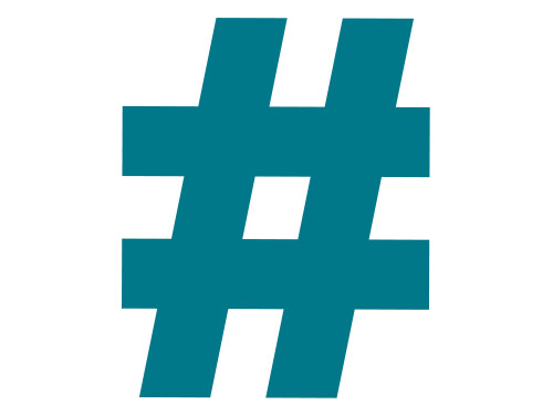 Recorte de papelão holler para Letra caixa 20cm - Kit - "Hashtag"