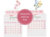 Calendário Floral c/ 3 unid +  PDF Miolo - KIT