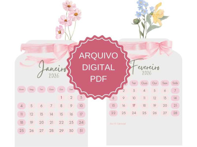 PROJETO DIGITAL Calendário Floral - Miolo 2026